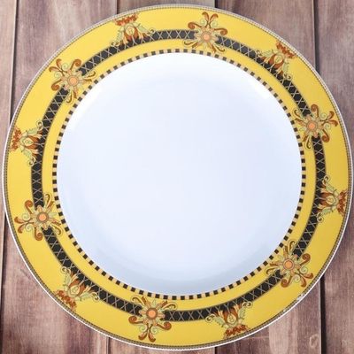 Sale Photo Thumbnail #36: VERSACE ROSENTHAL BAROCCO CHINA DINNER PLATE YELLO
