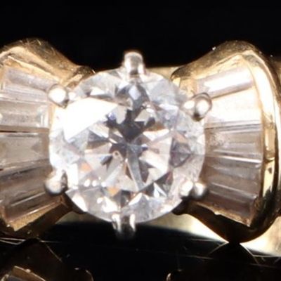 Sale Photo Thumbnail #155: 0.83CTW DIAMOND TRELLIS ENGAGEMENT RING IN 14K