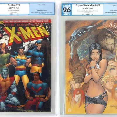 Sale Photo Thumbnail #133: X-MEN #94 & ASPEN SKETCHBOOK #1 PGX 9.9 & 9.6
