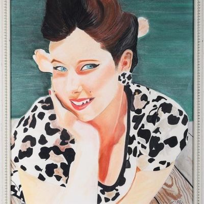 Sale Photo Thumbnail #34: TONY COLON 2012 PASTEL PORTRAIT OF A WOMAN FRAMED