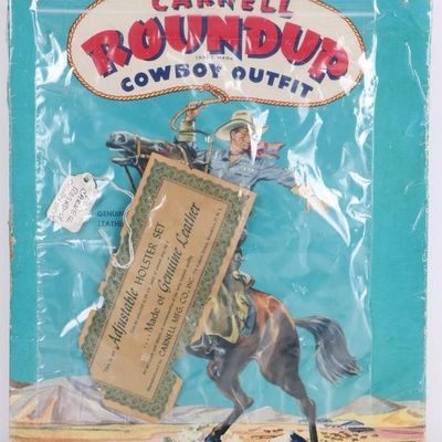 Sale Photo Thumbnail #287: CARNELL ROUNDUP COWBOY OUTFIT W/ GUNS & HOLSTERS