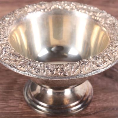 Sale Photo Thumbnail #365: VINTAGE S. KIRK & SON STERLING SILVER COMPOTE