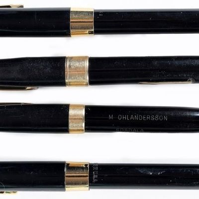 Sale Photo Thumbnail #387: SHEAFFER LIFETIME BLACK FOUNTIAIN PENS 14K NIBS -4