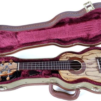 Sale Photo Thumbnail #309: BIG ISLAND SOPRANO UKULELE SPALTED MAPLE W/ CASE