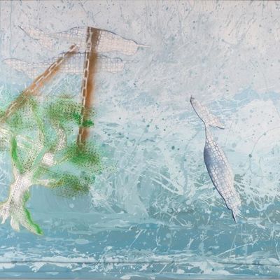 Sale Photo Thumbnail #69: ROBERT L. BERY ORIGINAL LARGE ABSTRACT PAINTING