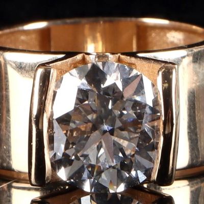 Sale Photo Thumbnail #71: 3.54CT ROUND VS1 LAB DIAMOND 14K GOLD RING