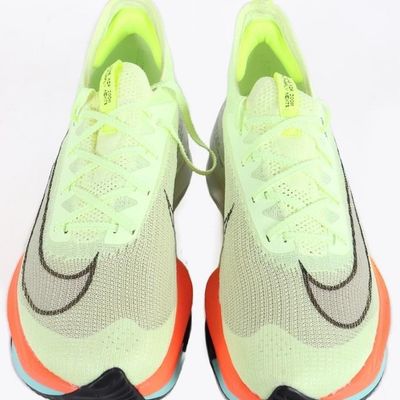 Sale Photo Thumbnail #346: NIKE AIR ZOOM ALPHAFLY NEXT% VOLT/ORANGE SHOES