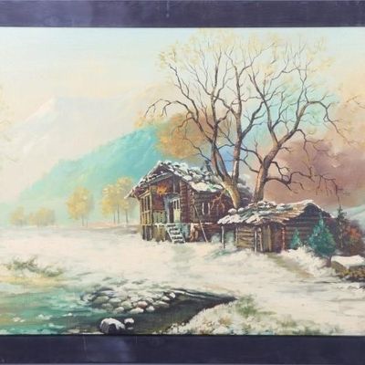 Sale Photo Thumbnail #367: JOHN F. CARLSON ORIGINAL OIL IMPRESSIONIST AFTER