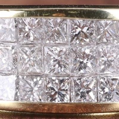 Sale Photo Thumbnail #186: 3CTW 30 DIAMONDS 18K YELLOW GOLD LADIES RING