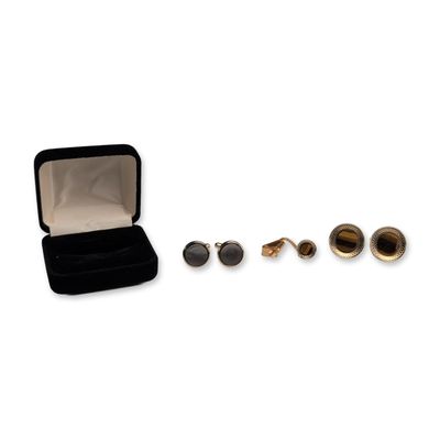 Sale Photo Thumbnail #661: 3pc Collection of Vintage Gold Tone Mens Jewelry