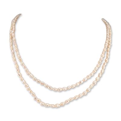 Sale Photo Thumbnail #622: 14K Yellow Gold Double Strand Baroque Pearl Necklace