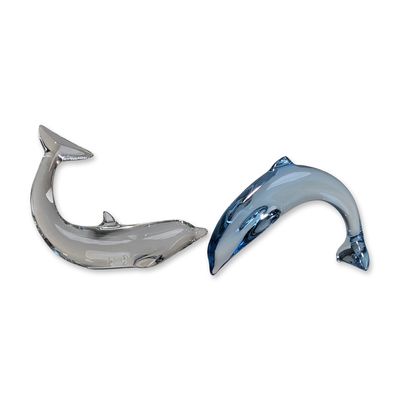 Sale Photo Thumbnail #483: Pair of Baccarat Crystal Dolphin Figurines