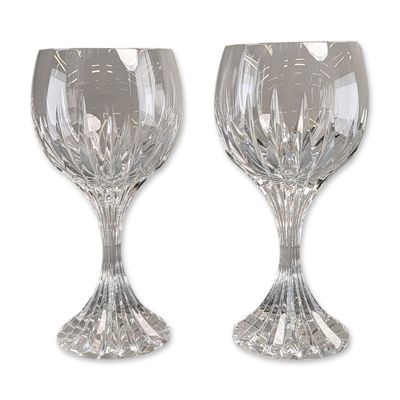 Sale Photo Thumbnail #466: Pair of Baccarat Massena Crystal Wine Glasses