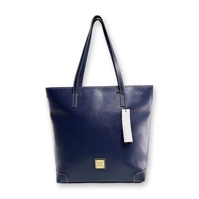 Sale Photo Thumbnail #447: Dooney & Bourke Navy Leather Tote Bag
