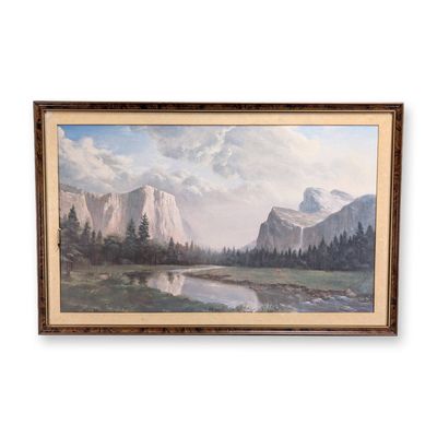 Sale Photo Thumbnail #579: Dino Massaroni (American, 20th century) Offset Lithograph on Paper, Sierra Sunrise Yosemite