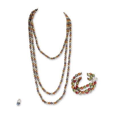 Sale Photo Thumbnail #433: 3pc Multi-Color Freshwater Pearl Jewelry Collection