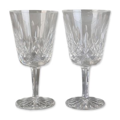 Sale Photo Thumbnail #696: Pair of Waterford Crystal Water Goblet, Lismore