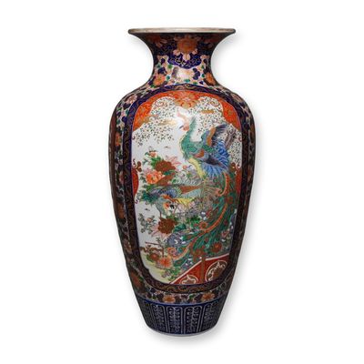 Sale Photo Thumbnail #43: Large Japanese Porcelain Phoenix Design Vase