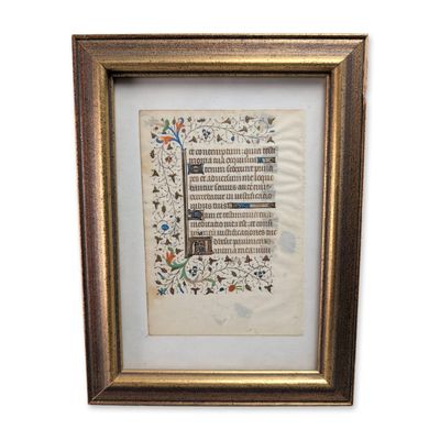 Sale Photo Thumbnail #81: Northern French 15th Century Illuminated Manuscript Leaf, Psalm 118