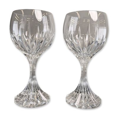 Sale Photo Thumbnail #465: Pair of Baccarat Massena Crystal Wine Glasses
