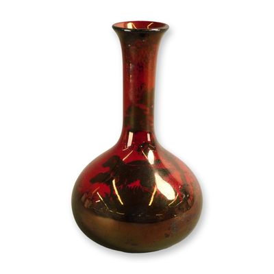 Sale Photo Thumbnail #597: European Flambe-Glazed Porcelain Vase, 19th Century