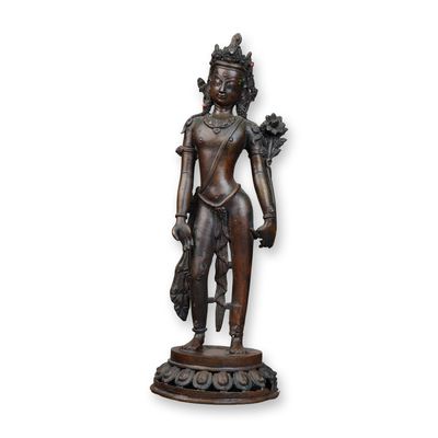 Sale Photo Thumbnail #522: Nepal Bronze Deity Jeweled