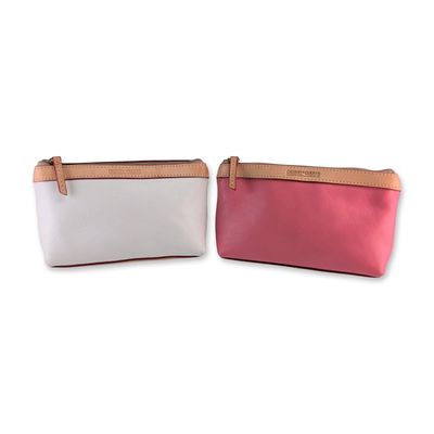 Sale Photo Thumbnail #449: 2pc Dooney & Bourke Pebbled Leather Cosmetic/Travel Pouches