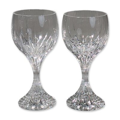 Sale Photo Thumbnail #691: Pair of Baccarat Massena Crystal Wine Glasses