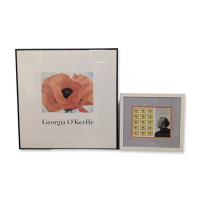 Sale Photo Thumbnail #592: 2pc Georgia O'Keeffe Exhibition and Commemorative Prints
