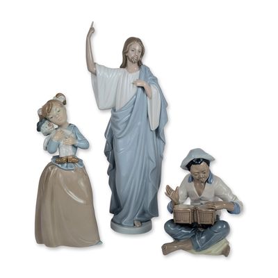 Sale Photo Thumbnail #481: 3pc NAO by Lladro Spanish Porcelain Sculpture and Figurines