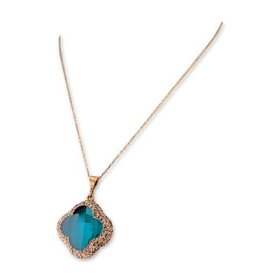 Sale Photo Thumbnail #397: Gold-Plated Sterling Silver Quatrefoil Pendant Necklace