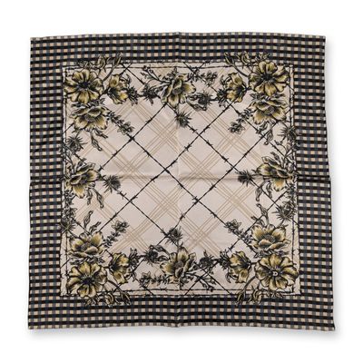 Sale Photo Thumbnail #215: Double D Ranch Silk Petro Plaid Western Square Scarf