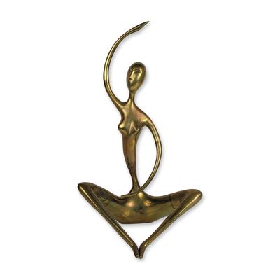 Sale Photo Thumbnail #588: Mid-Century Modern Brass Figural Sculpture