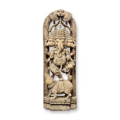 Sale Photo Thumbnail #519: Large Indian Carved Wood Ganesha