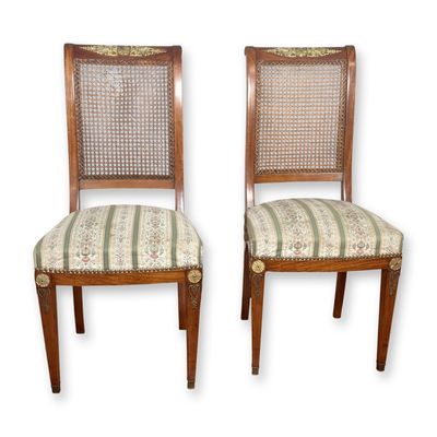 Sale Photo Thumbnail #322: Pair of French Empire Style Side Chairs, Late 19th Century