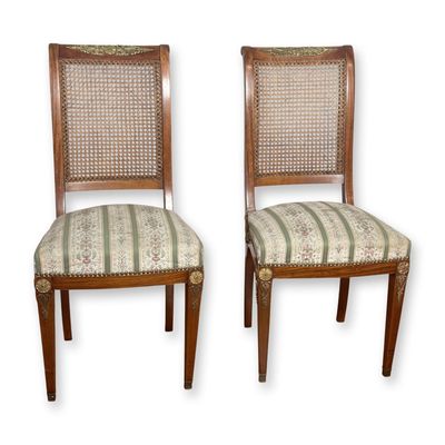 Sale Photo Thumbnail #325: Pair of French Empire Style Side Chairs, Late 19th Century