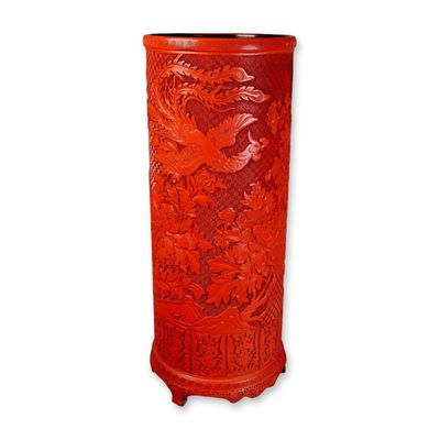 Sale Photo Thumbnail #594: Cinnabar Lacquer Vase Umbrella Stand