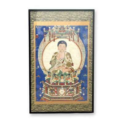Sale Photo Thumbnail #276: Chinese Ming Framed Buddha Painting