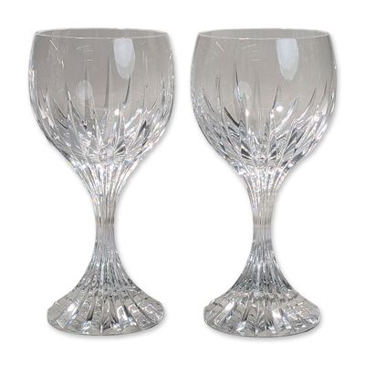 Sale Photo Thumbnail #230: Pair of Baccarat Massena Crystal Wine Glasses