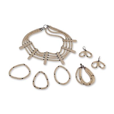 Sale Photo Thumbnail #438: 6pc Sterling Silver and Bone Jewelry Collection
