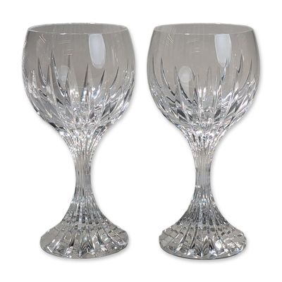 Sale Photo Thumbnail #231: Pair of Baccarat Massena Crystal Wine Glasses