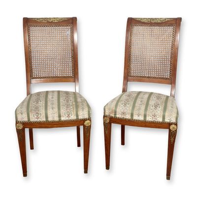 Sale Photo Thumbnail #321: Pair of French Empire Style Side Chairs, Late 19th Century