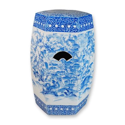 Sale Photo Thumbnail #37: Japanese Blue and White Porcelain Garden Seat