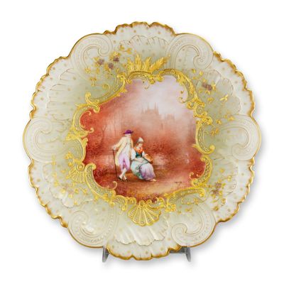 Sale Photo Thumbnail #137: Mansard Paris Belle Epoque Hand-Painted Rococo Revival Cabinet Plate