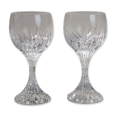 Sale Photo Thumbnail #229: Pair of Baccarat Massena Crystal Wine Glasses