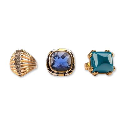 Sale Photo Thumbnail #412: 3pc Costume Cocktail Rings Including Marc by Marc Jacobs