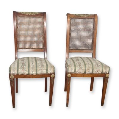 Sale Photo Thumbnail #324: Pair of French Empire Style Side Chairs, Late 19th Century
