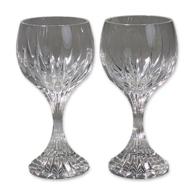 Sale Photo Thumbnail #692: Pair of Baccarat Massena Crystal Wine Glasses
