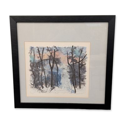 Sale Photo Thumbnail #533: Kathleen W. Buchanan (American 20th-21st Century) Collagraph on Handmade Paper, Signed