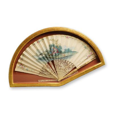 Sale Photo Thumbnail #310: 19th Century European Painted Paper Folding Fan